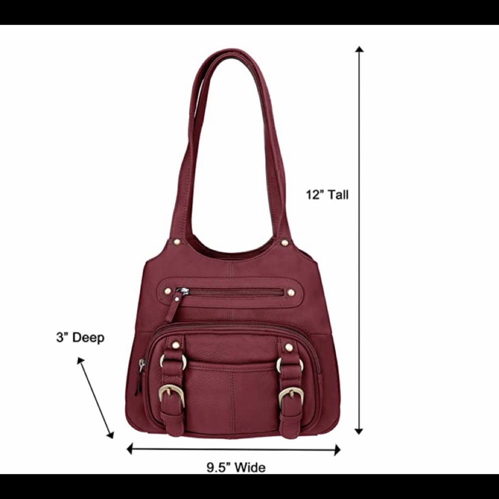 Concealed Carry Purse - Genuine Leather Locking